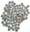 100 2x6mm Bright Silver Plated Rondelle Beads